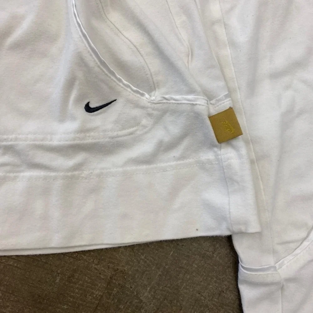 Vintage Y2K Nike Womens Grey Tag Swoosh Sportswear Hoodie Size Medium